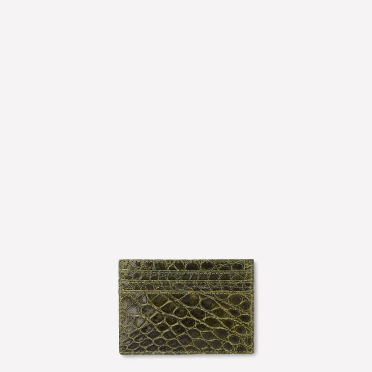 Ghurka Slim Card Case No. 204 in Olive Crocodile – JMueser