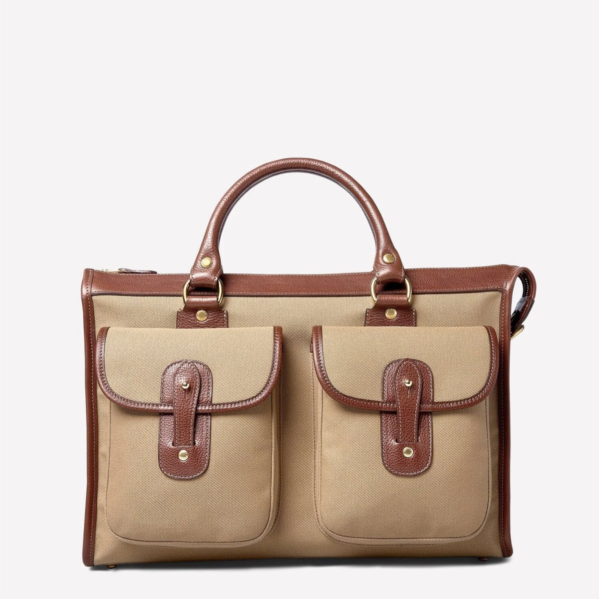 Ghurka Examiner No. 5 in Khaki Twill & Vintage Walnut