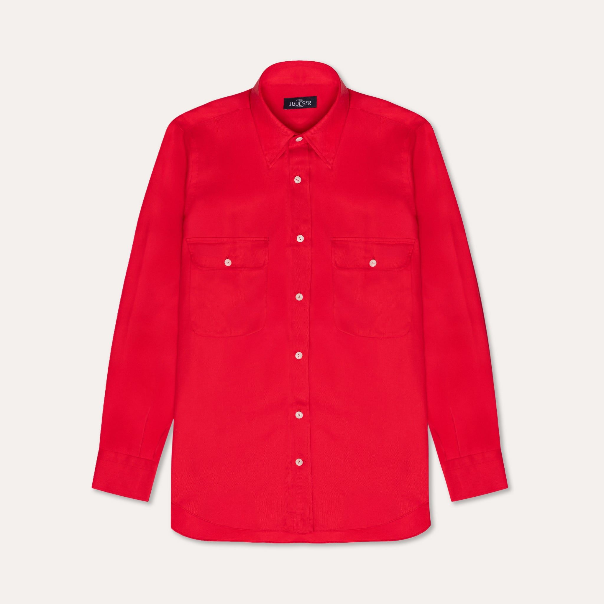 Red Tencel Work Shirt – JMueser