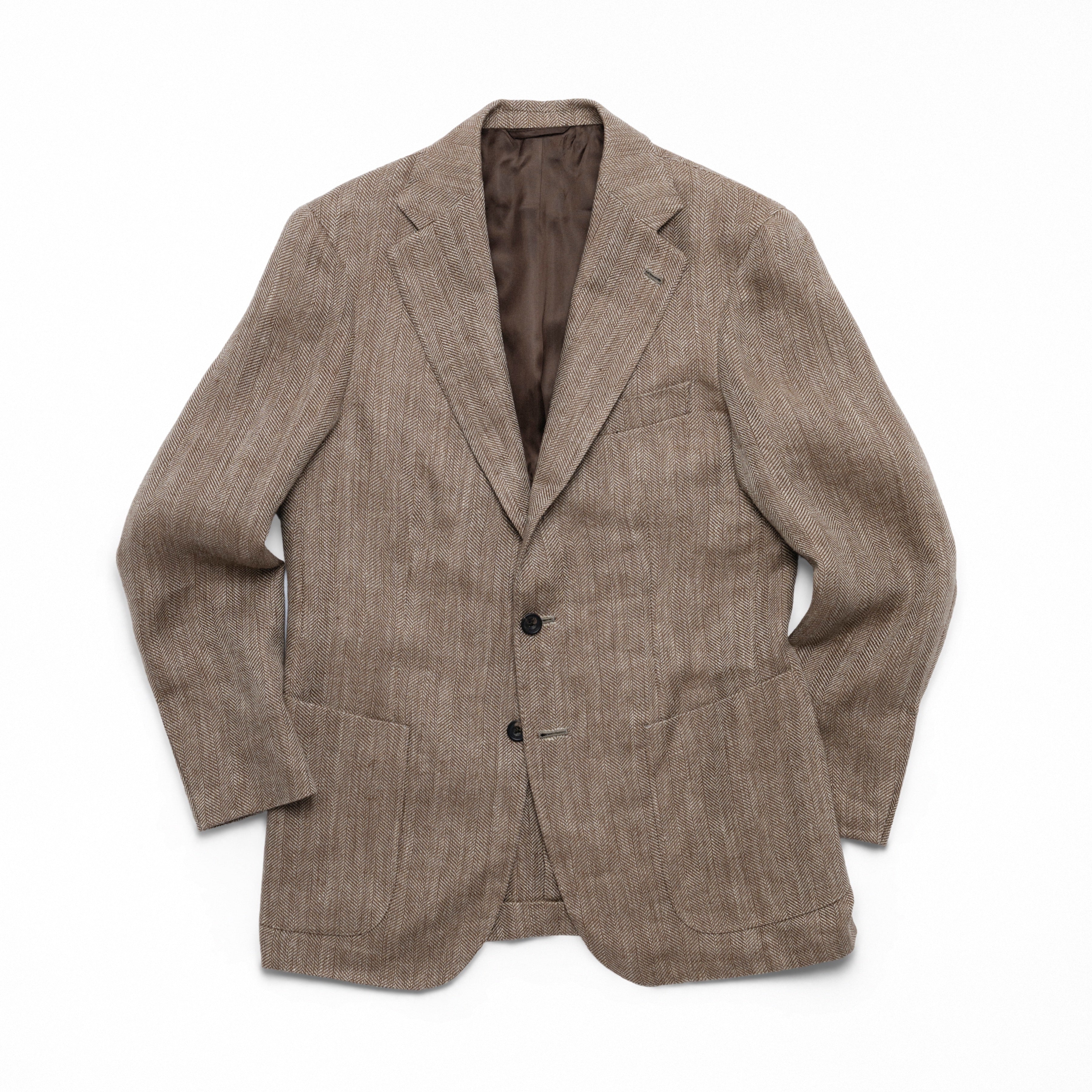 Sand Herringbone Linen Waverly Jacket – JMueser