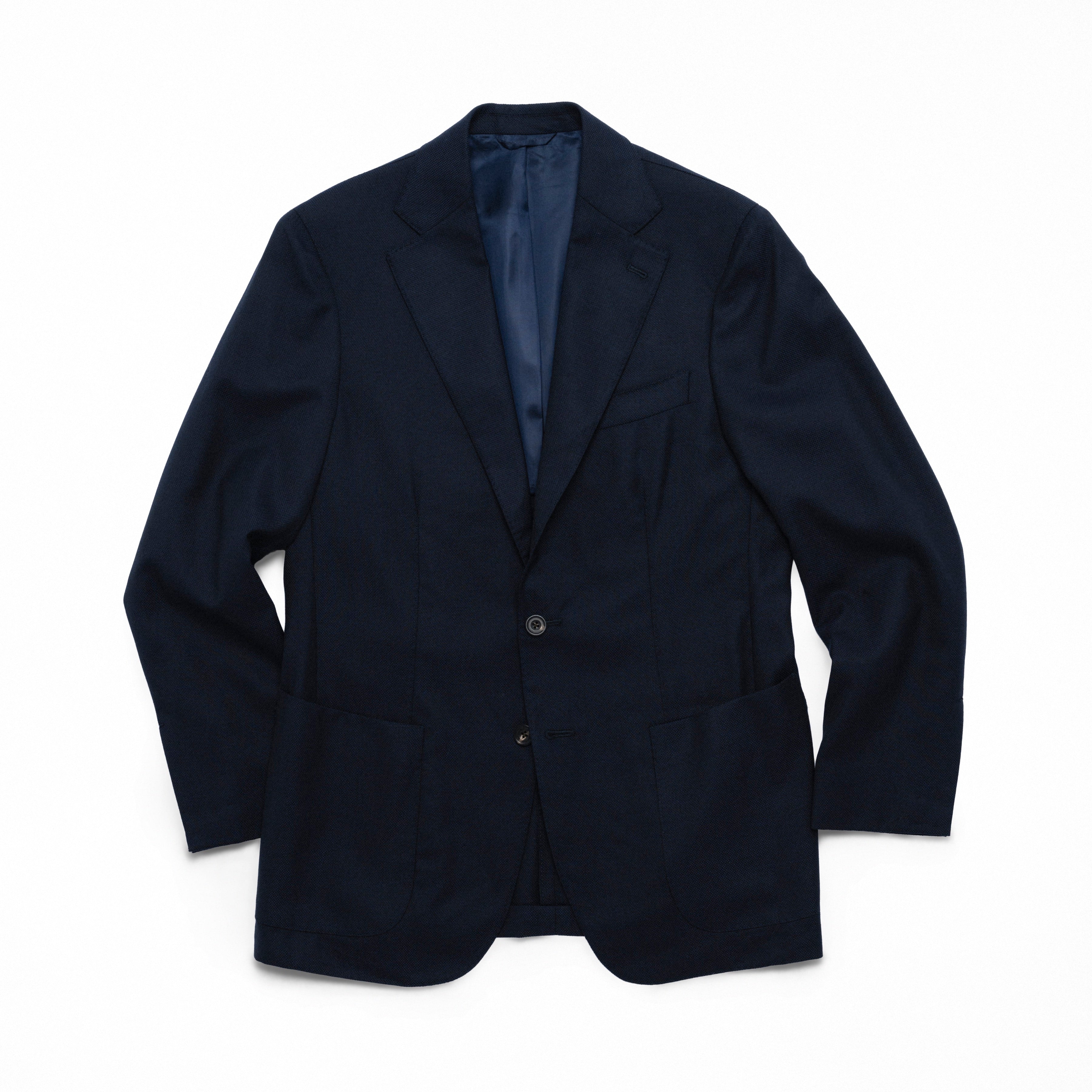 Navy Hopsack Waverly Jacket – JMueser
