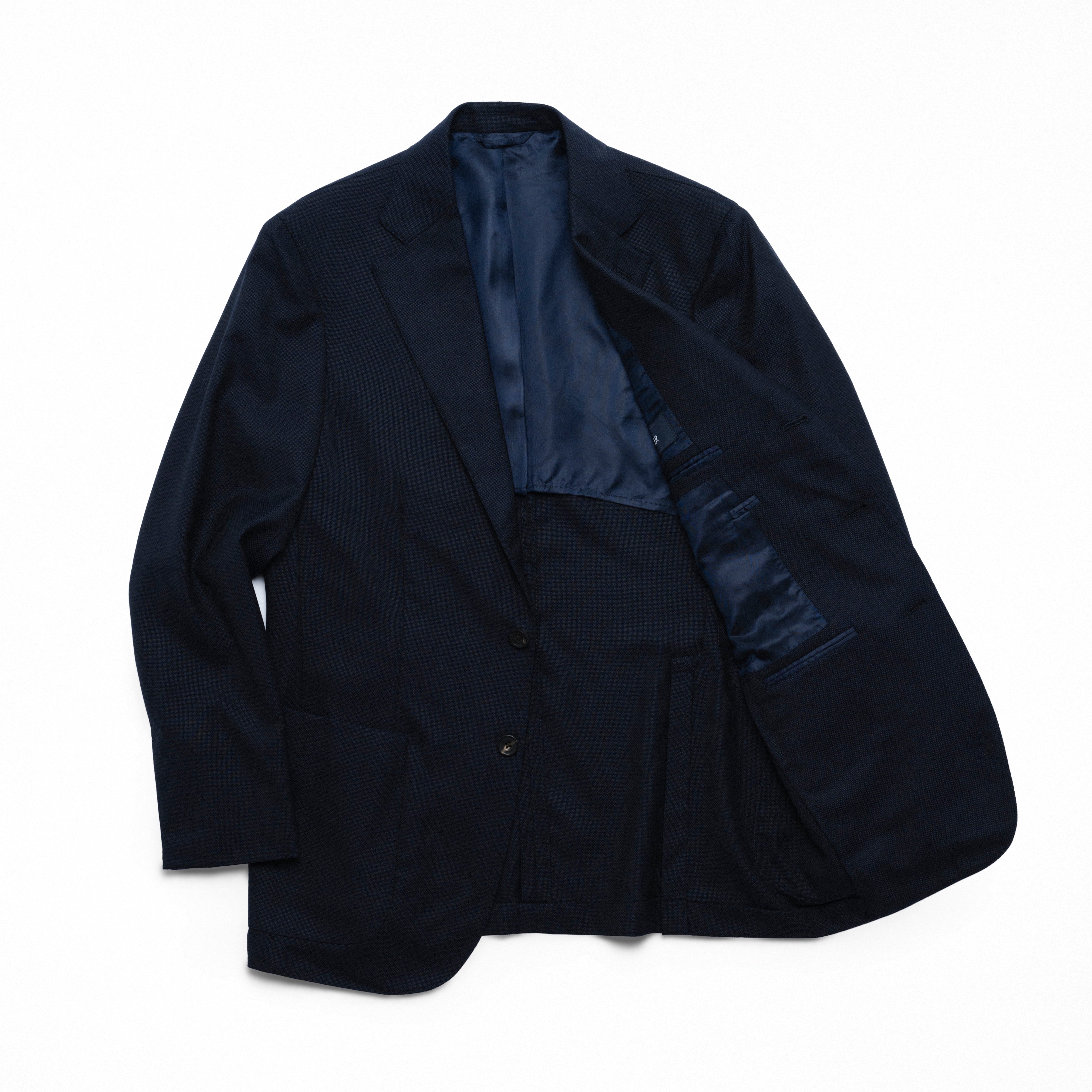 Navy Hopsack Waverly Jacket – JMueser