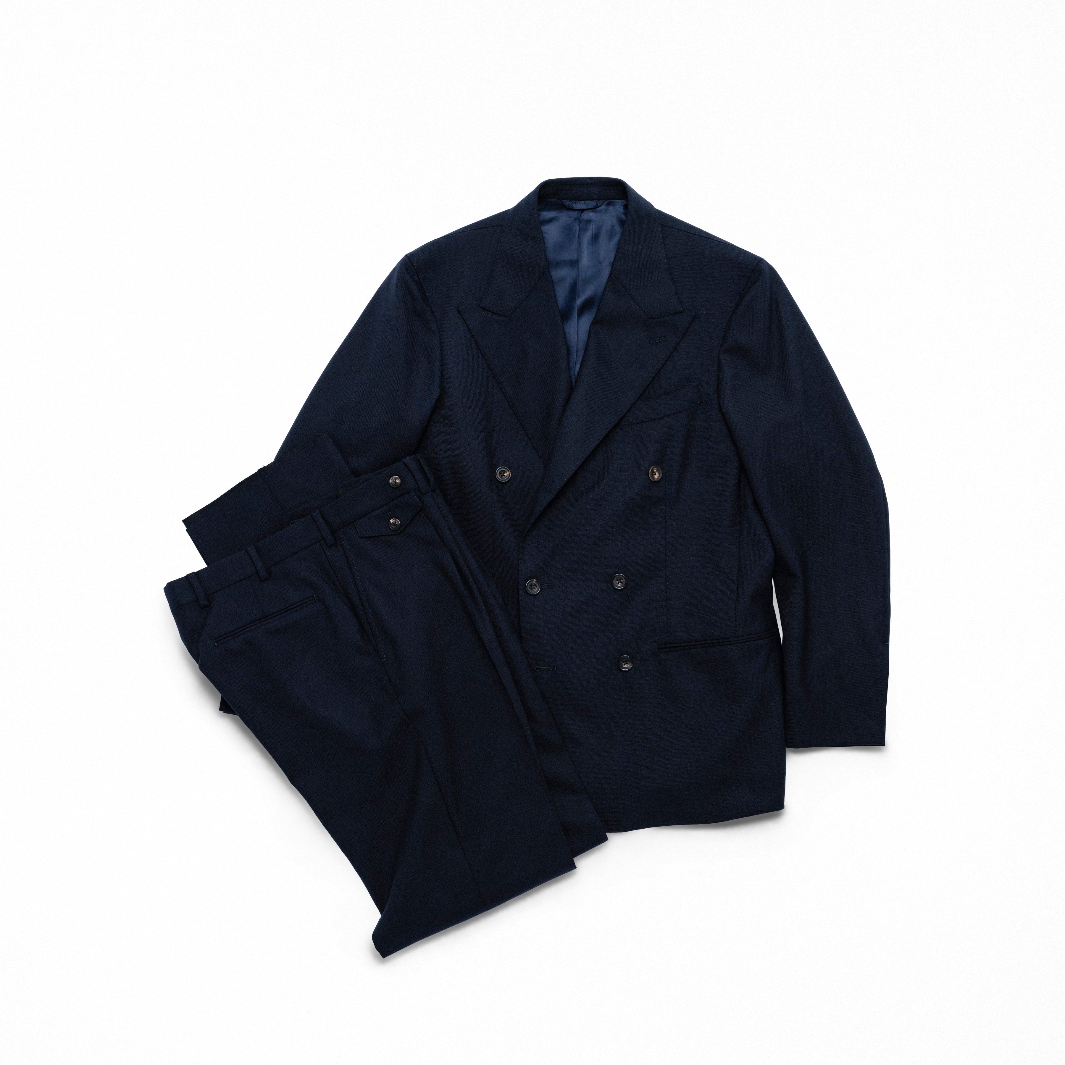 Navy High Twist Wool DB Waverly Suit – JMueser