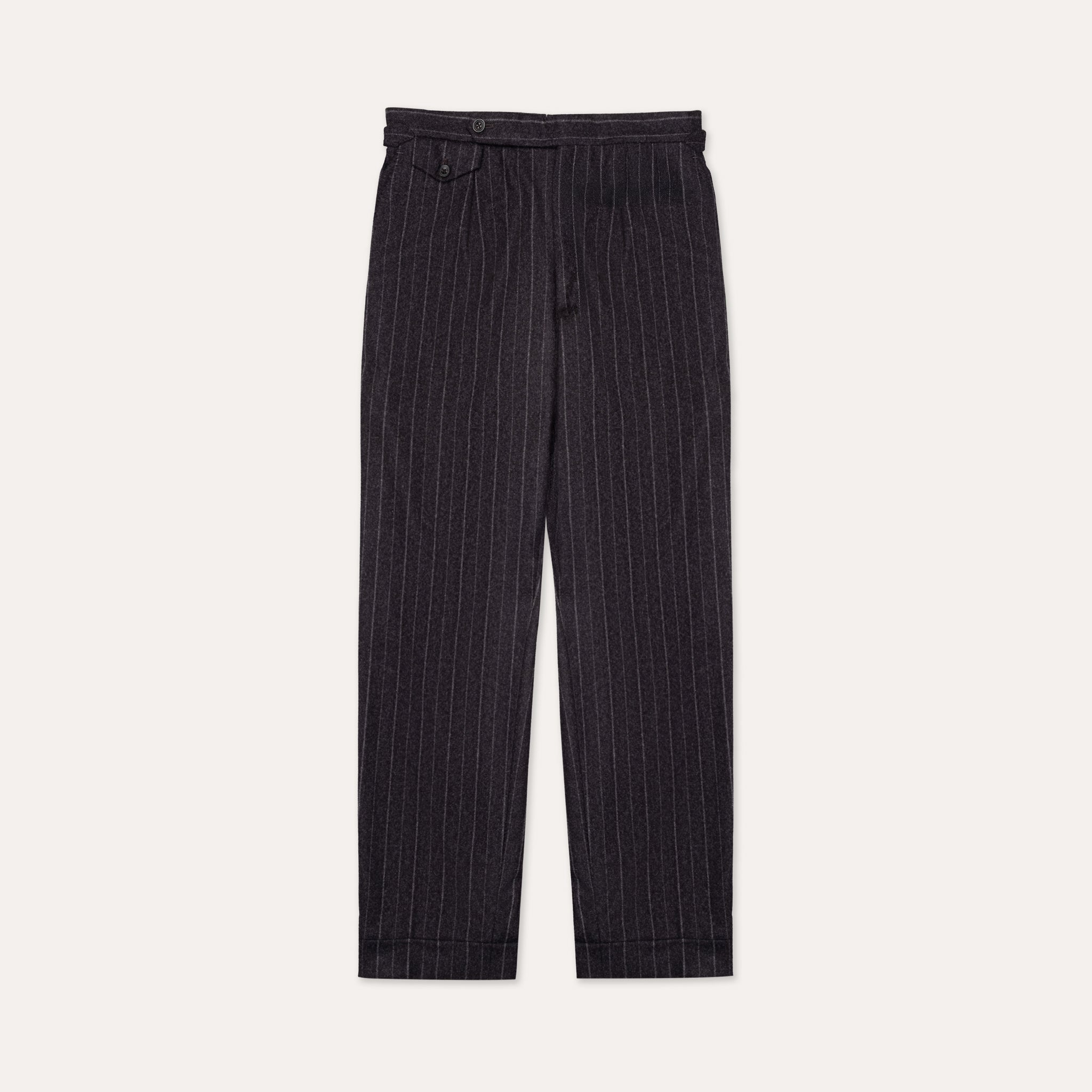Charcoal Churchill Stripe Flannel Waverly Suit – JMueser