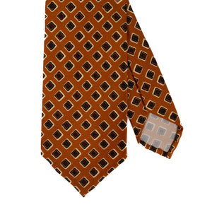 Orange Medallion Print Tie