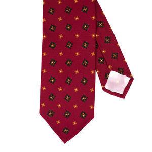 Raspberry Medallion Print Tie