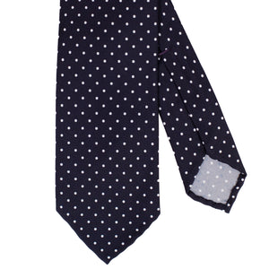 Navy Polka Dot Print Tie