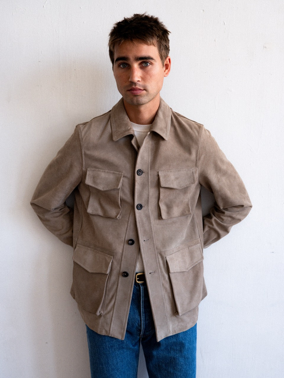 Taupe Suede Travel Jacket – JMueser