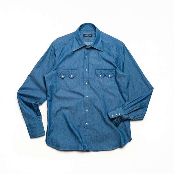 Dark Wash Denim Neapolitan Pearl Snap – JMueser