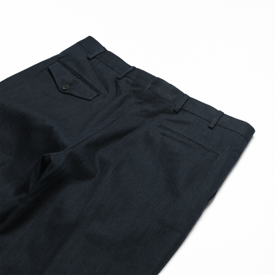 Black Linen & Cotton Twill Trouser