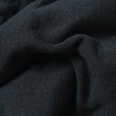 Black Merino Knit Polo