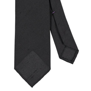 Black Raw Silk Tie