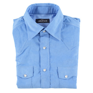 Baby Blue Pincord Neapolitan Pearl Snap Shirt