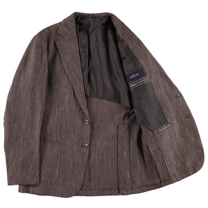 Dark Brown Linen Twill Waverly Jacket