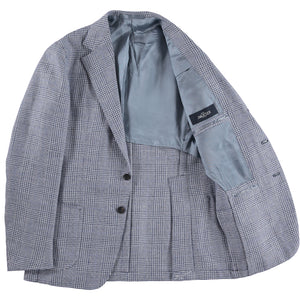 Blue Glen Plaid Linen Campania Jacket