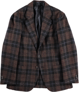 MTO Brown Exploded Check Tweed Waverly Jacket