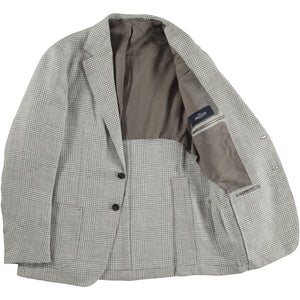 Olive Glen Plaid Linen Campania Jacket