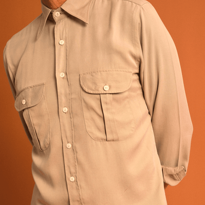 Khaki Tencel Work Shirt
