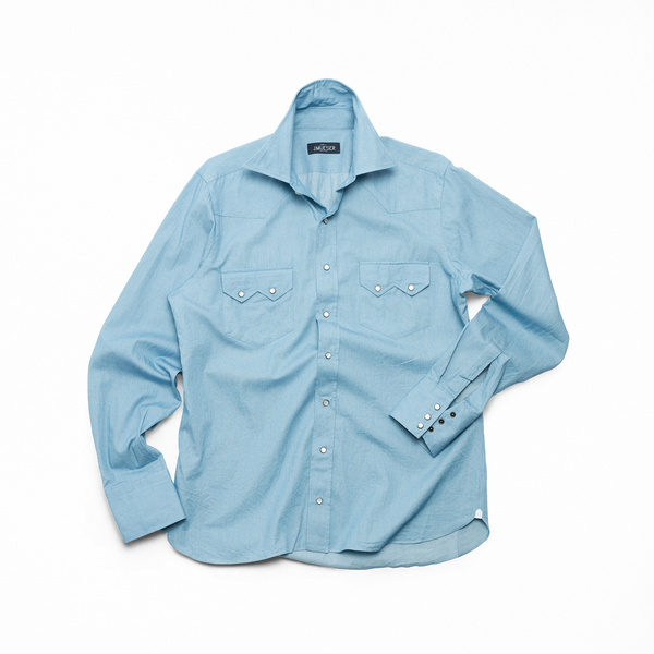Light-Wash Denim Neapolitan Pearl Snap – JMueser