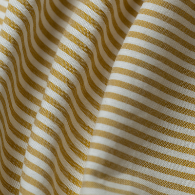 Mustard Barre Stripe Spread Collar Shirt