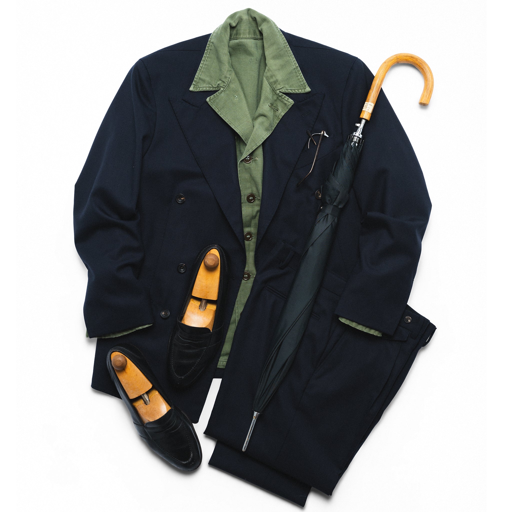 Navy High Twist Wool DB Waverly Suit – JMueser