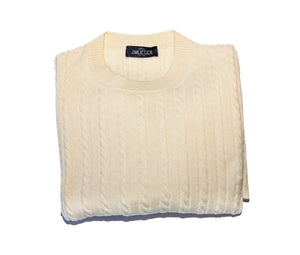 Ivory Cable Knit Crewneck