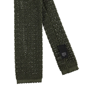 Olive Green Knit Tie
