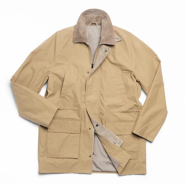 ジャケット・アウター argue MY CUSTOM MODS COAT(VEST SET)KHAKI Spring Game Coat in Khaki Dry Wax – JMueser