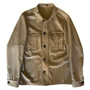 Taupe Flannel Overshirt