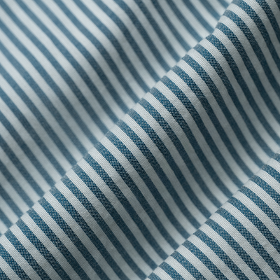Teal Barre Stripe Spread Collar Shirt