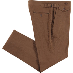 MTO Tobacco Seersucker Waverly Trousers