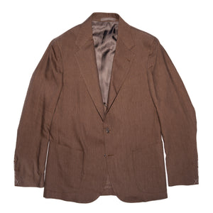 Brown Wool and Linen Campania Jacket